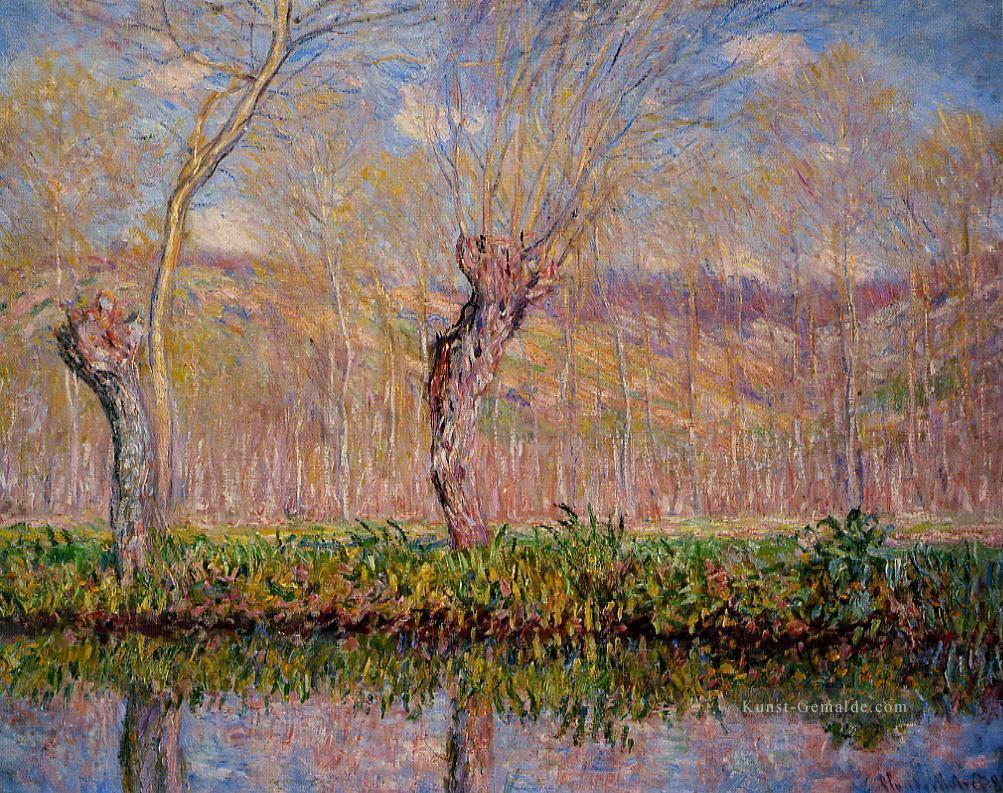 Die Banken des Flusses Epte im Frühling Claude Monet Ölgemälde